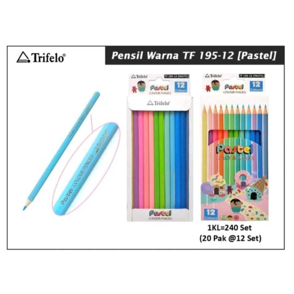

Pensil warna panjang 12 warna Merk Trifelo
