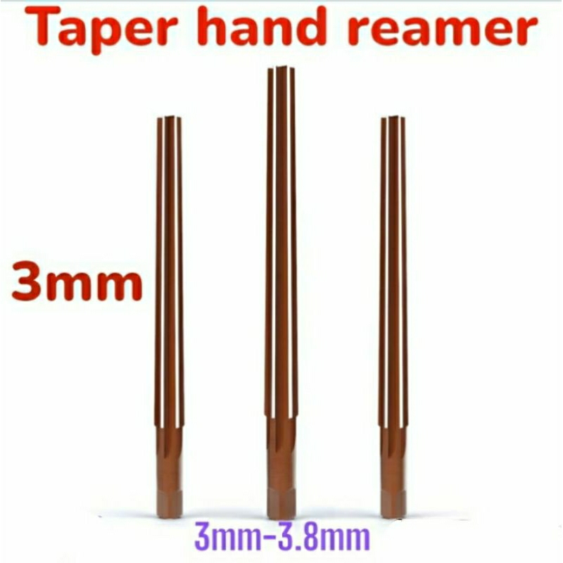 Reamer tirus 3mm 1:50 reamer lemer remer pin reamer pin bukan carbide nachi