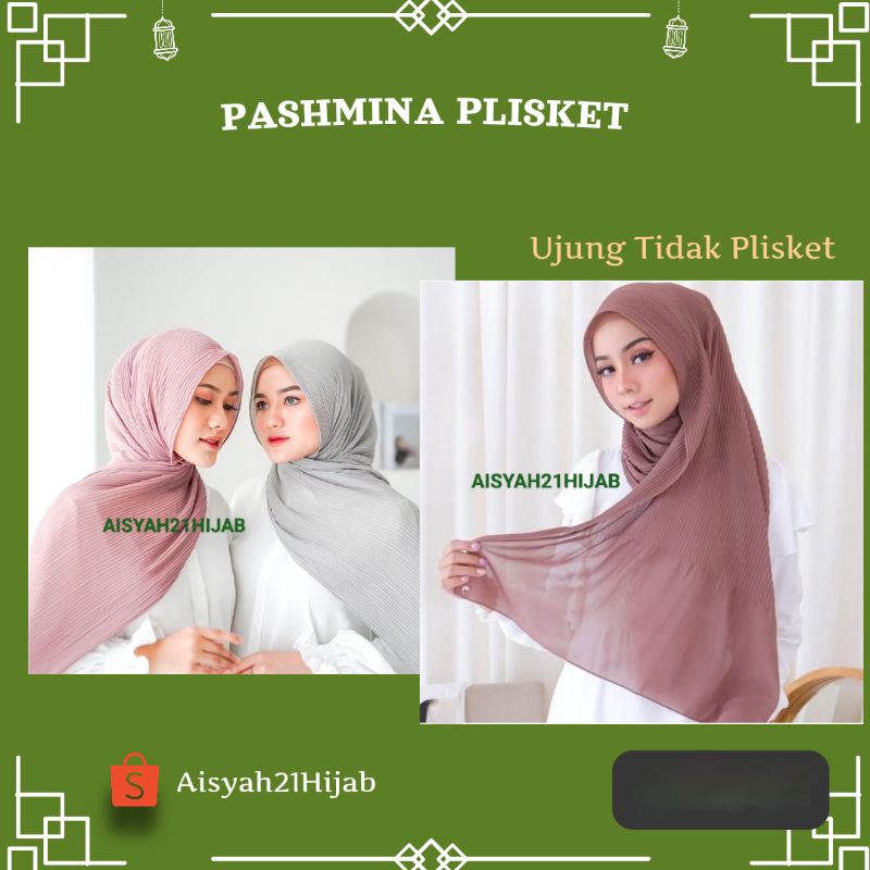 Aisyah21Hijab | SALE Pashmina Plisket ( Bagian ujung tidak plisket)