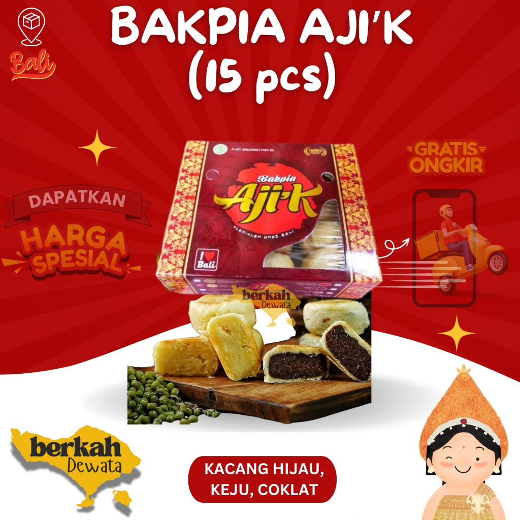 

Promo Bakpia Ajik Krisna Oleh Oleh khas Bali (Isi : 15pcs)