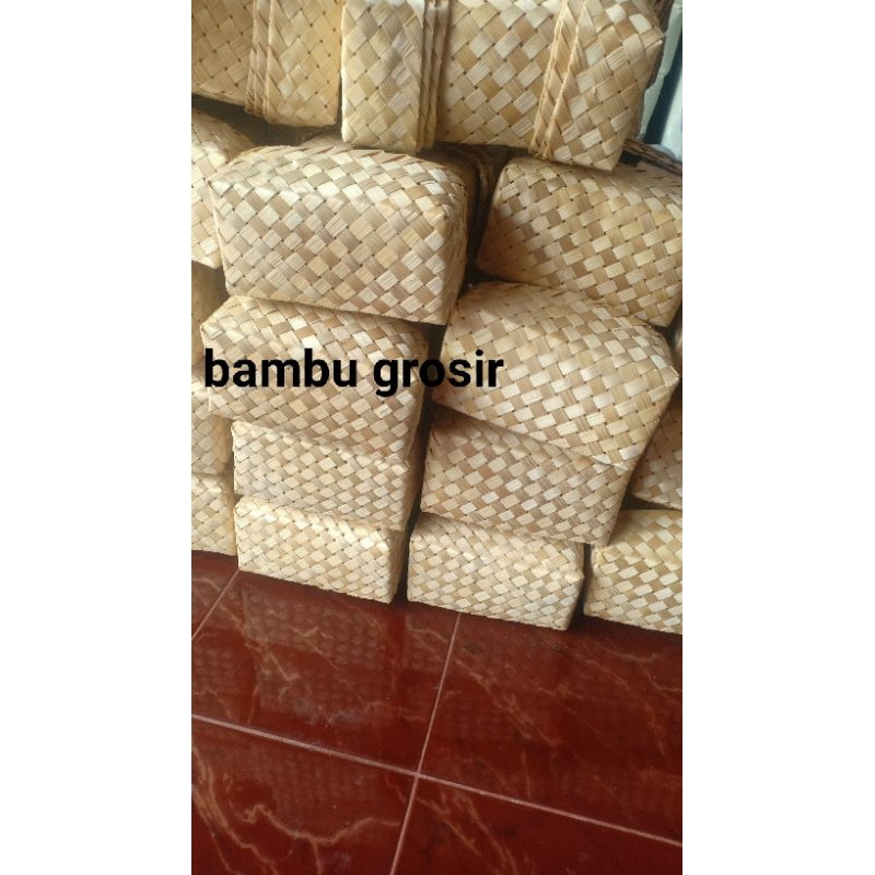 besek bambu/ Snack anyaman cantik 12*20