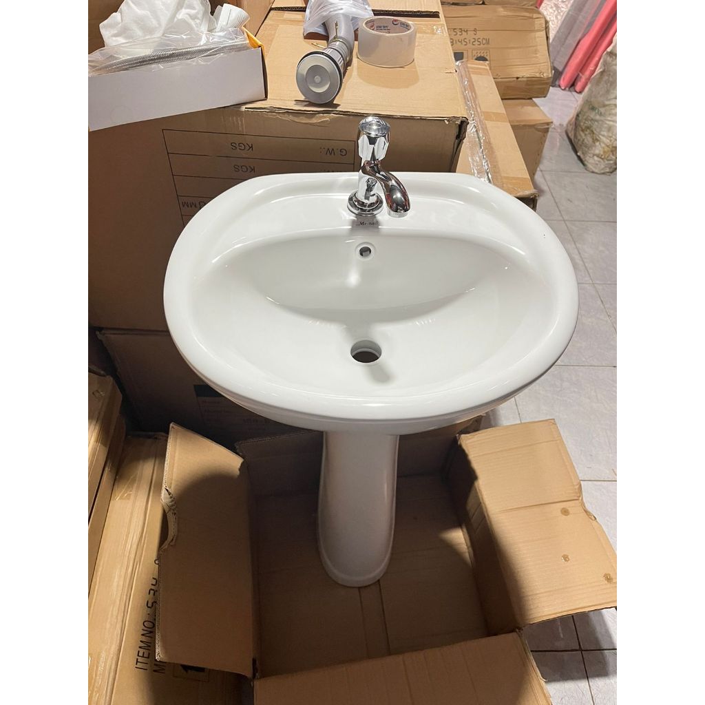 Westafel Cuci Tangan, Portable, 1 Set, Mr. Tao 8009,Perlengkapan Wc,Kebutuhan Rumah, Astetik,Keramik