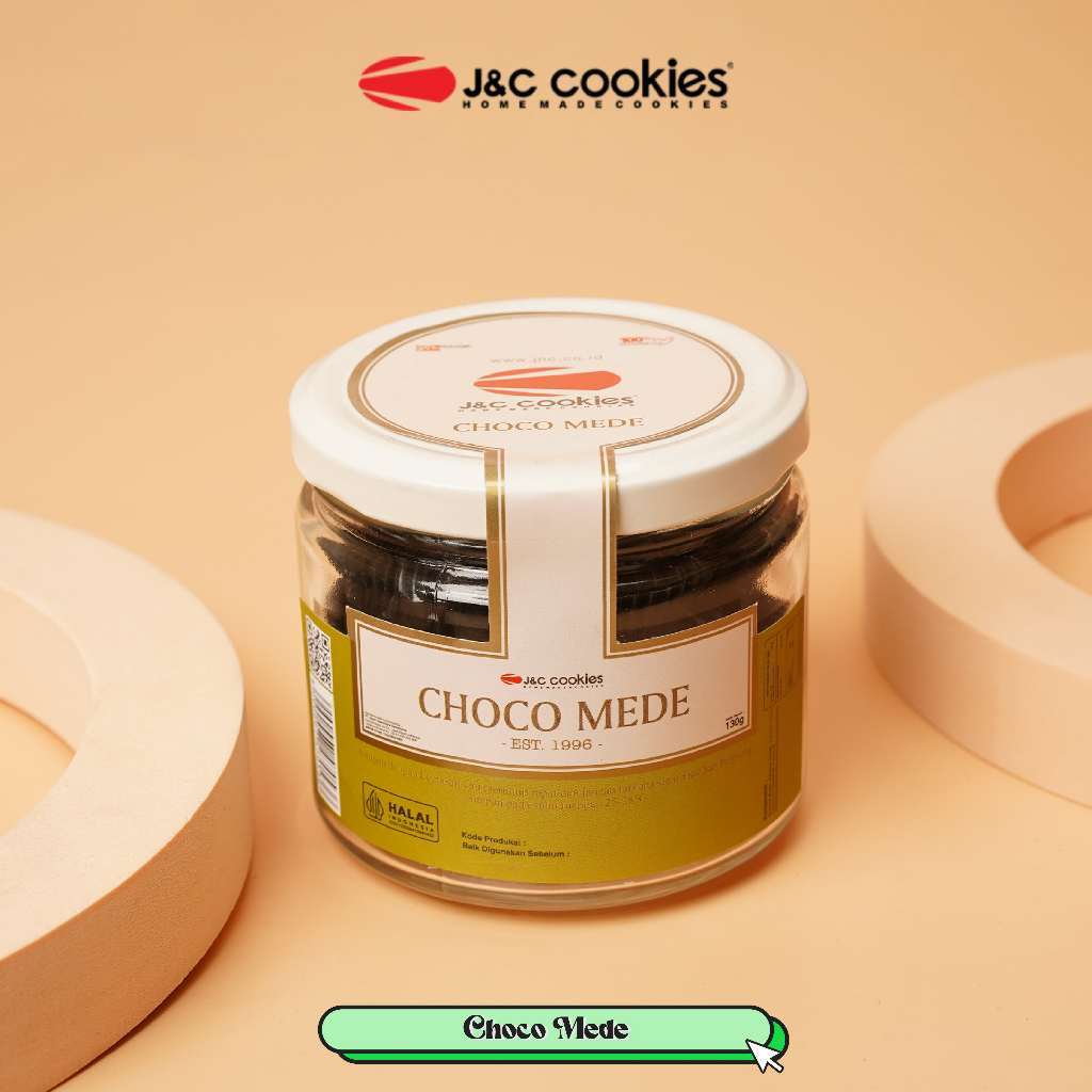 

J&C Cookies Toples Kaca Choco Mede