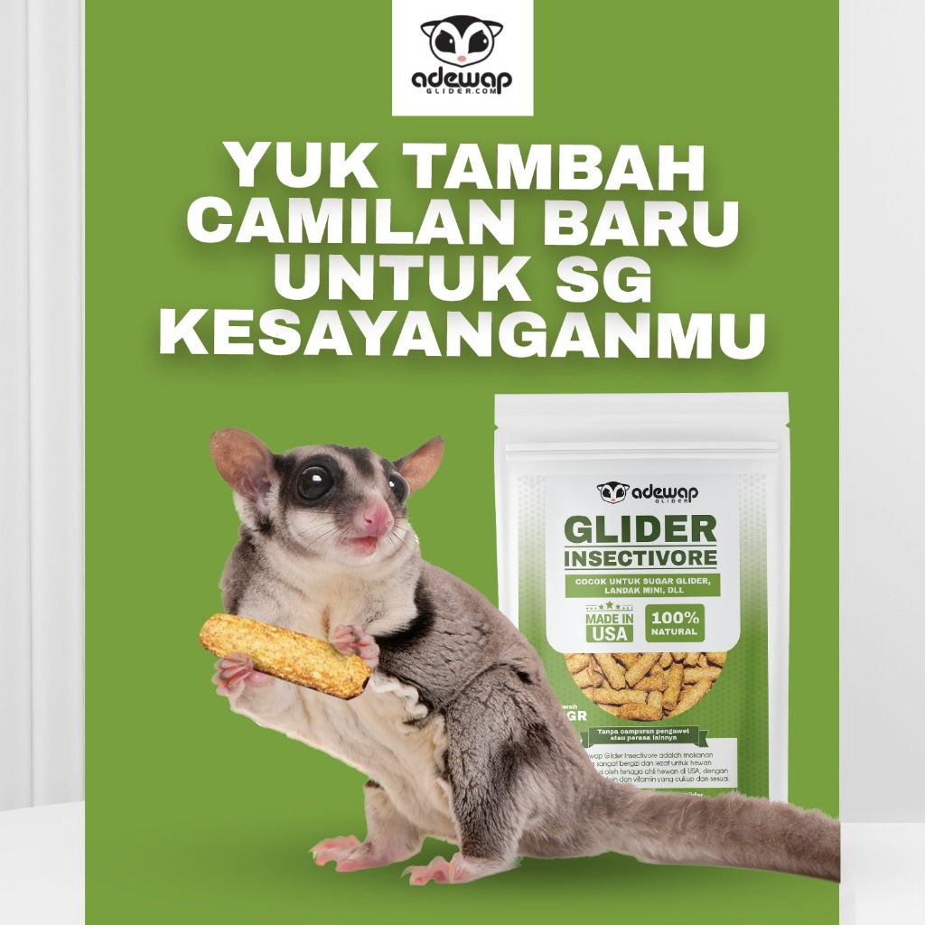 ADEWAP GLIDER Insectivore Nutrition Food With High Protein For Sugar Glider Hedgehog & Turtle