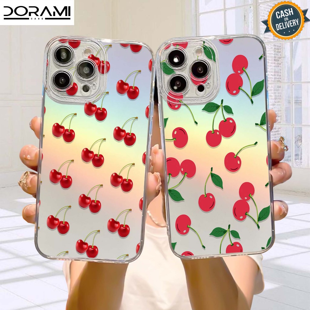 Case Hologram OPPO A5S A11K A12 A7 A15 A15S A57 A77S A58 4G Motif ( CHERY ) Softcase Hologram Bening