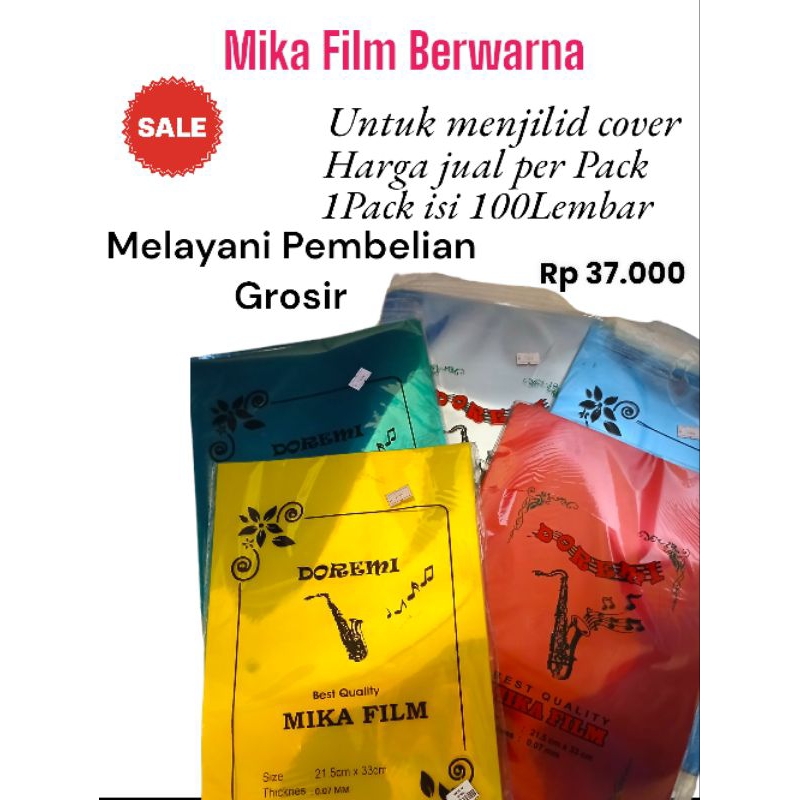 

{APM}Mika Jilid Warna/ Mika Film Warna/ Merek Doremi 100 Lembar