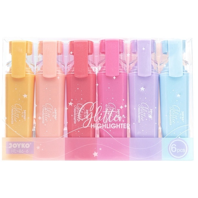 

KODE V59C PERSET Penanda Berwarna Highlighter Joyko HL86 6 Warna Glitter