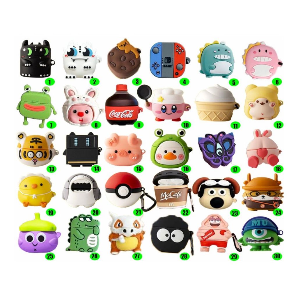Case WM02 Baseus Encok Earphone Silikon Karakter Kartun 3D 58 Jenis