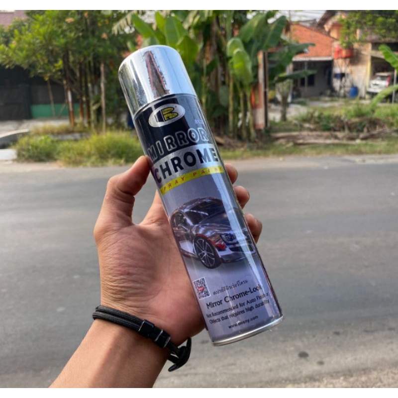 BOSNY MIRROR CHROME SPRAY PAINT 270ML ORIGINAL THAILAND - REAL MIRROR EFFECT