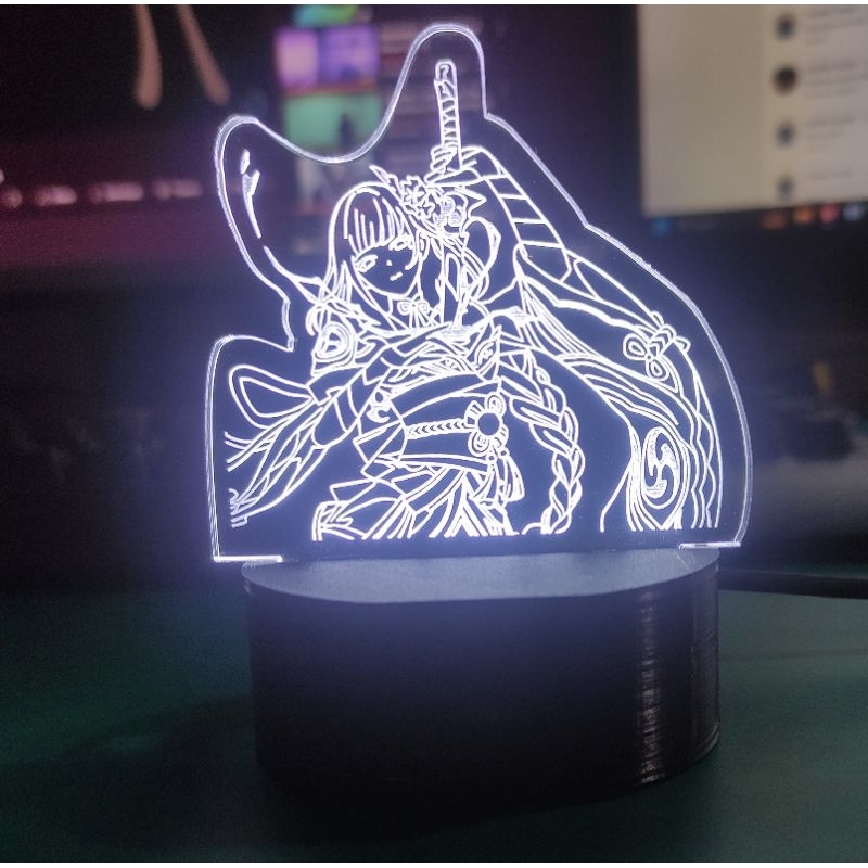 Lampu Tidur LED Akrilik Genshin Impact / Night Lamp Acrylic Raiden Shogun