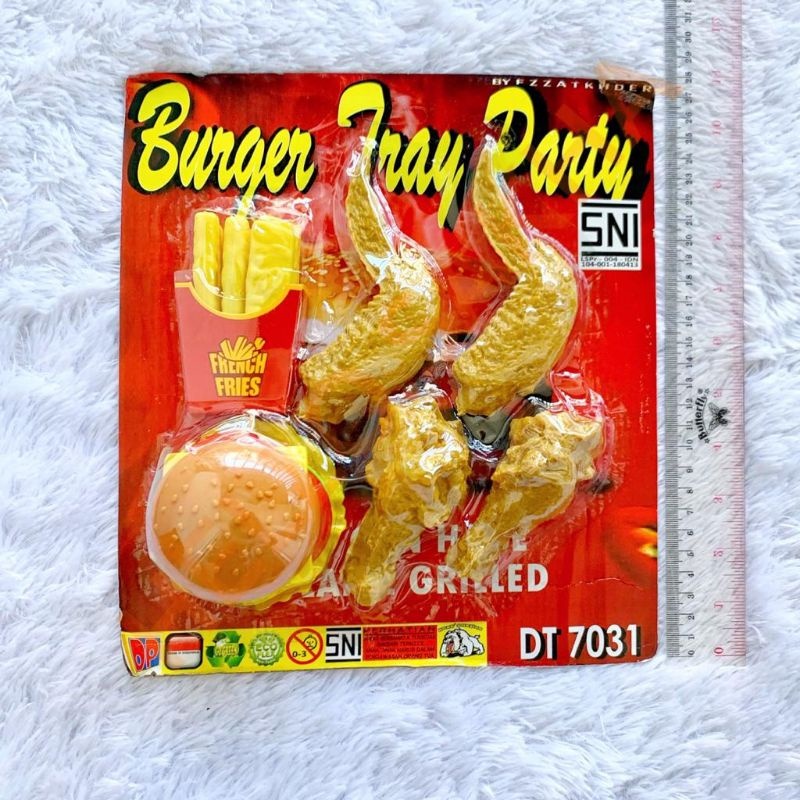 MAINAN ANAK BURGER TRAY PARTY / MAINAN AYAM GORENG FRIED CHICKEN KFC MCD PAHA SAYAP KENTANG FRENCH F