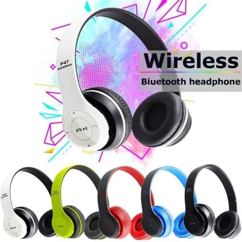 Headphone Bluetooth Bando P47 Headset Bluetooth Wireless Headset Stereo P47