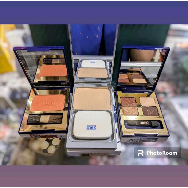 INEZ PAKET bundling Bedak Eyeshadow Bluson paket Make up simpel