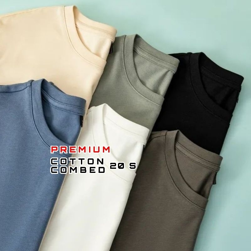 KAOS POLOS PREMIUM COTTON COMBED 20S
