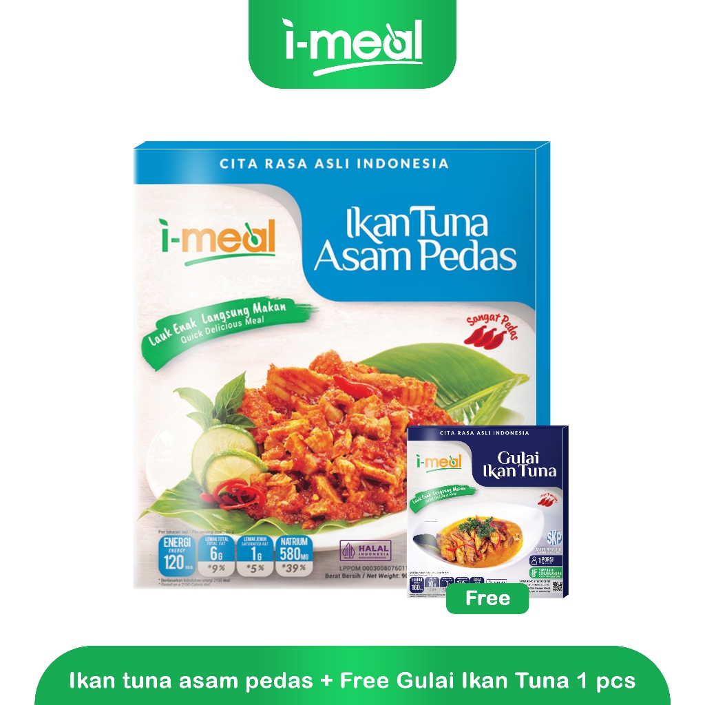 

[BUY 1 GET 1] i-meal Ikan Tuna Asam Pedas 90g Free i-meal Gulai Ikan Tuna 100g