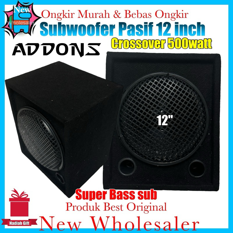 sound Sub Subwoofer Bass karaoke 12 inch Addons crossover 500watt Tgl pakai