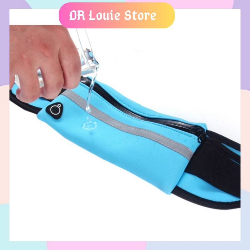 murah tas pinggang lari waterproof 1 kantong tas olahraga lari jogging gym tas ikat pinggang hp