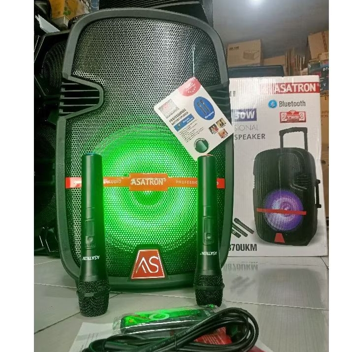 SPEAKER ASATRON 8870UKM (12 inchi) 2 MIC WIRELESS