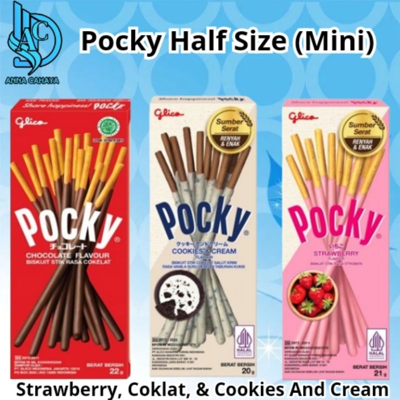 

✨ ANNA CAHAYA ✨ Pocky Mini Strawberry - Pocky Mini Coklat - Pocky Mini Cookies And Cream Pocky mini