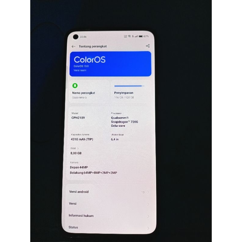 LCD OPPO RENO 5 4G ORI OLED COPOTAN NORMAL SUPORT FINGERPRINT