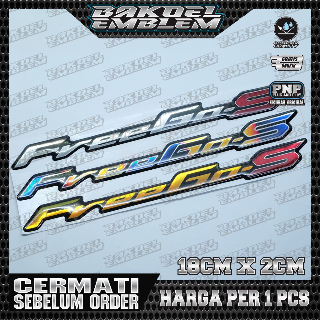 emblem timbul yamaha freego / sticker timbul yamaha freego / emblem yamaha freego s / emblem freego 