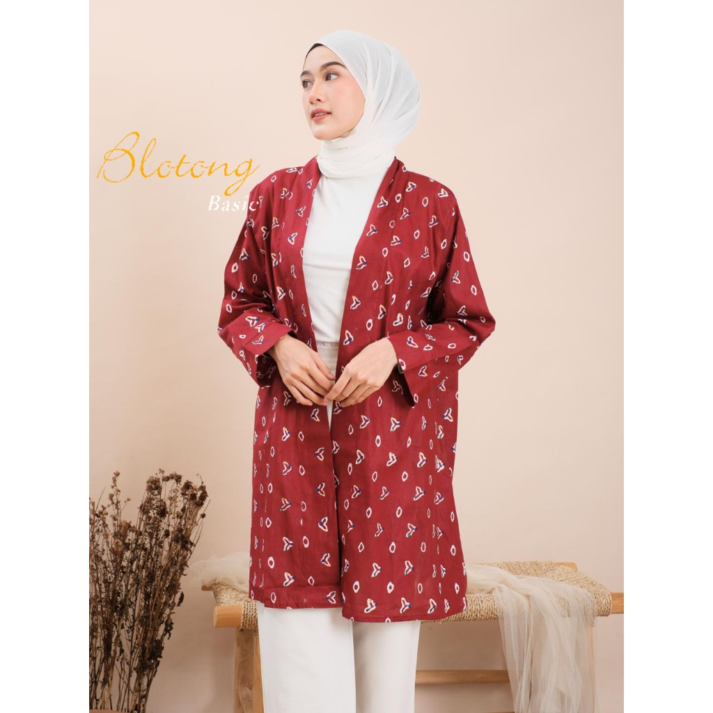 Blazer Batik Motif Jumputan / Kimono Series / baju atasan wanita terbaru / atasan wanita kekinian / 