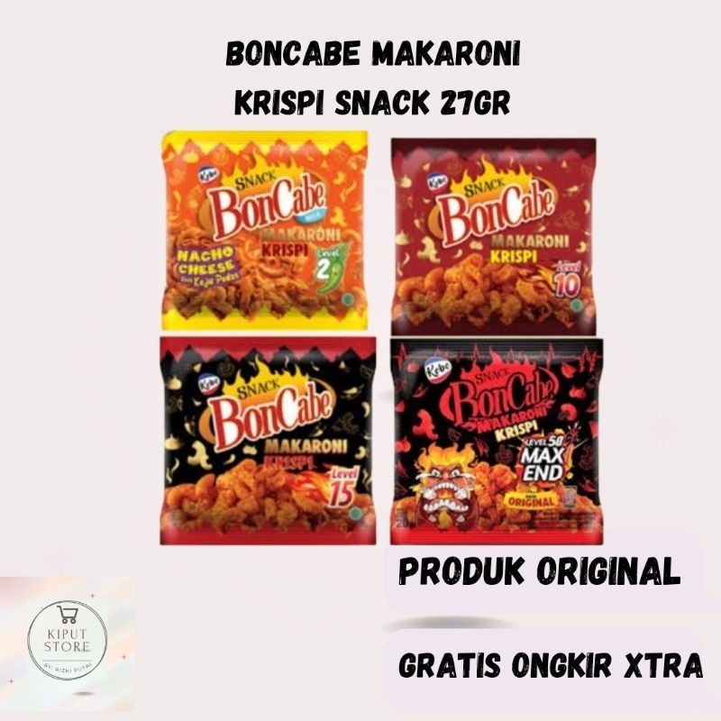 

Makaroni BonCabe Krispi Snack Makaroni renceng (10 pcs 27g) level 0 2 10 15 50