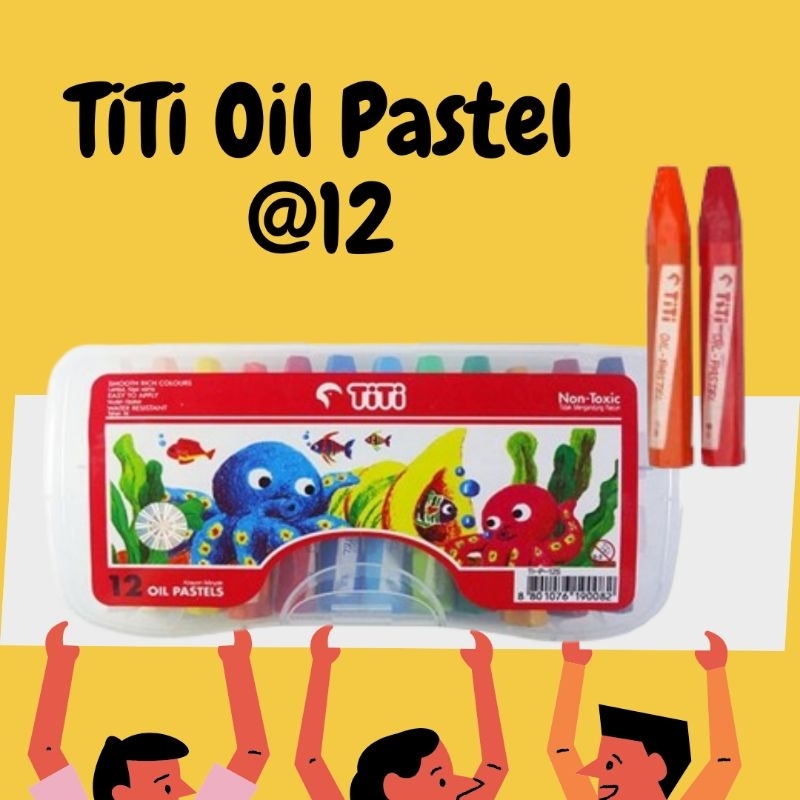 

TiTi Oil Pastel/ Krayon/ Alat Mewarnai isi 12