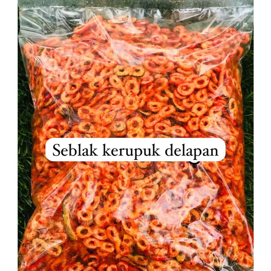 

seblak kerupuk delapan pedas daun jeruk bumbu melimpah