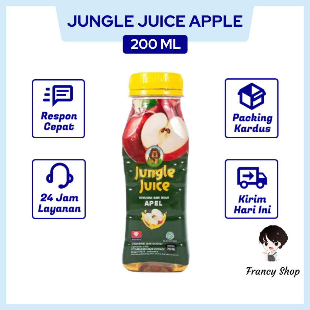 

Jus Apel Jungle Juice Apple Kemasan Botol 200 ml