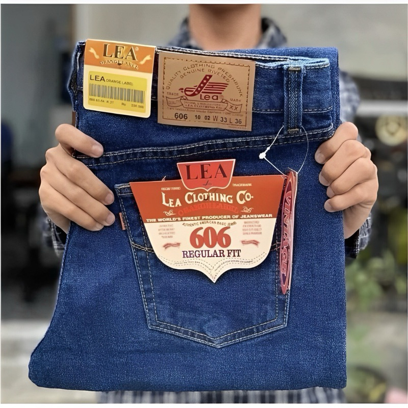 Celana Jeans Pria Panjang LEA 606 Original Denim Standart Reguler Fit