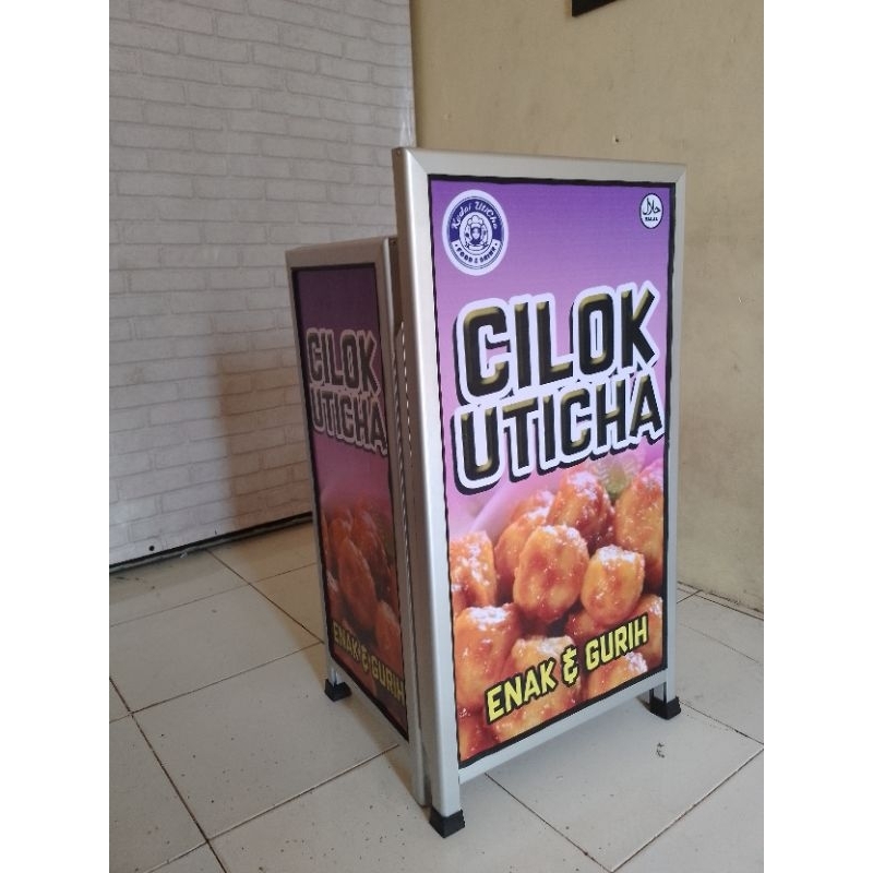 Booth Portable Meja Lipat Rombong Mini untuk jualan pentol bakso cilok siomay dll