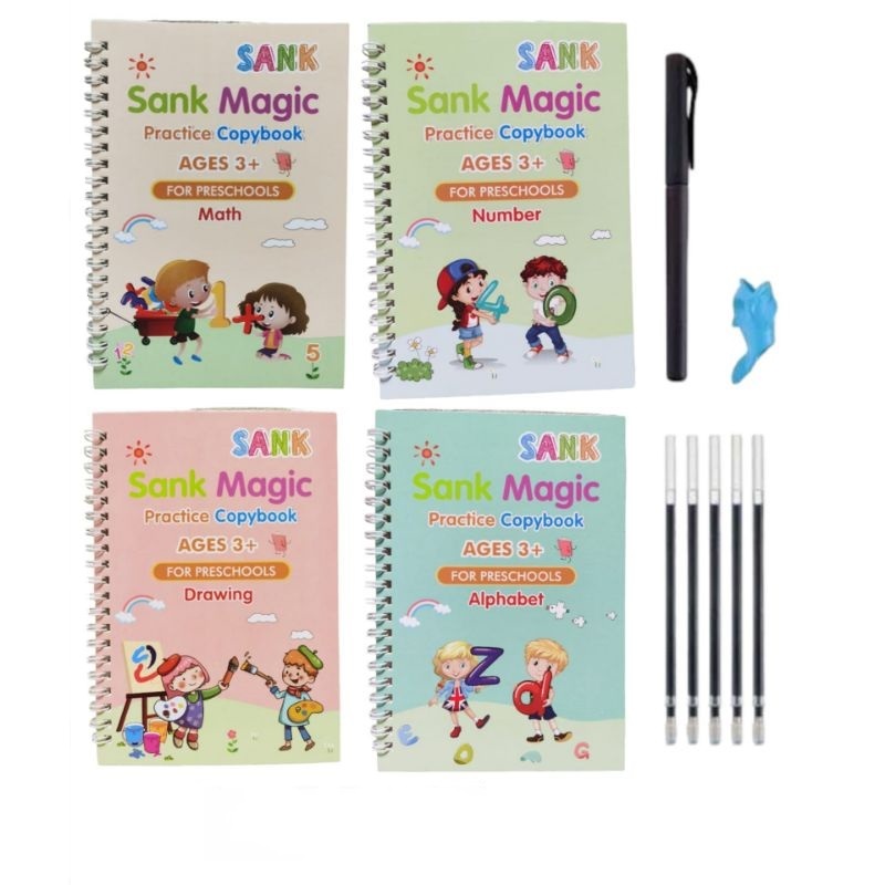 

Buku Sank Magic Isi 4 Buku + 1 Bulpen + 4 Refill / Sank Magic Book / Buku Belajar Menulis Sank Magic