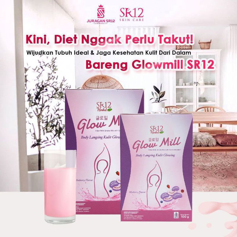Sr12 GlowMill susu sereal minuman collagen sr 12 untuk kecantikan kulit