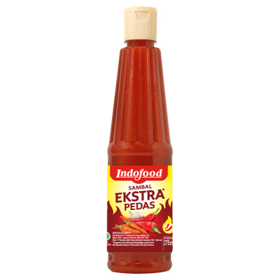 

Indofood Sambal Ekstra Pedas Botol Plastik / Beling Kemasan 135ml / 335 ml Berbagai Varian Rasa
