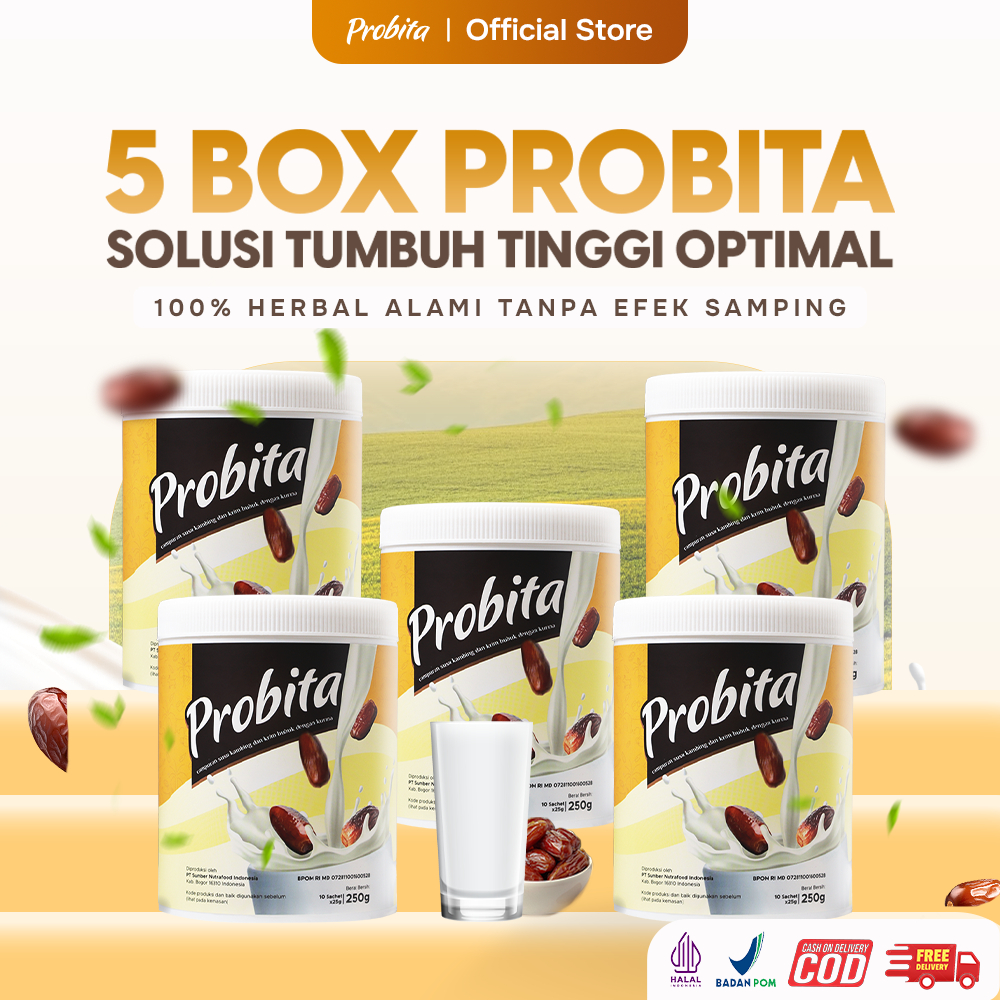 

PROBITA - 5 Box Susu Kurma Untuk Tinggi Optimal Anak & Dewasa - 1500gr