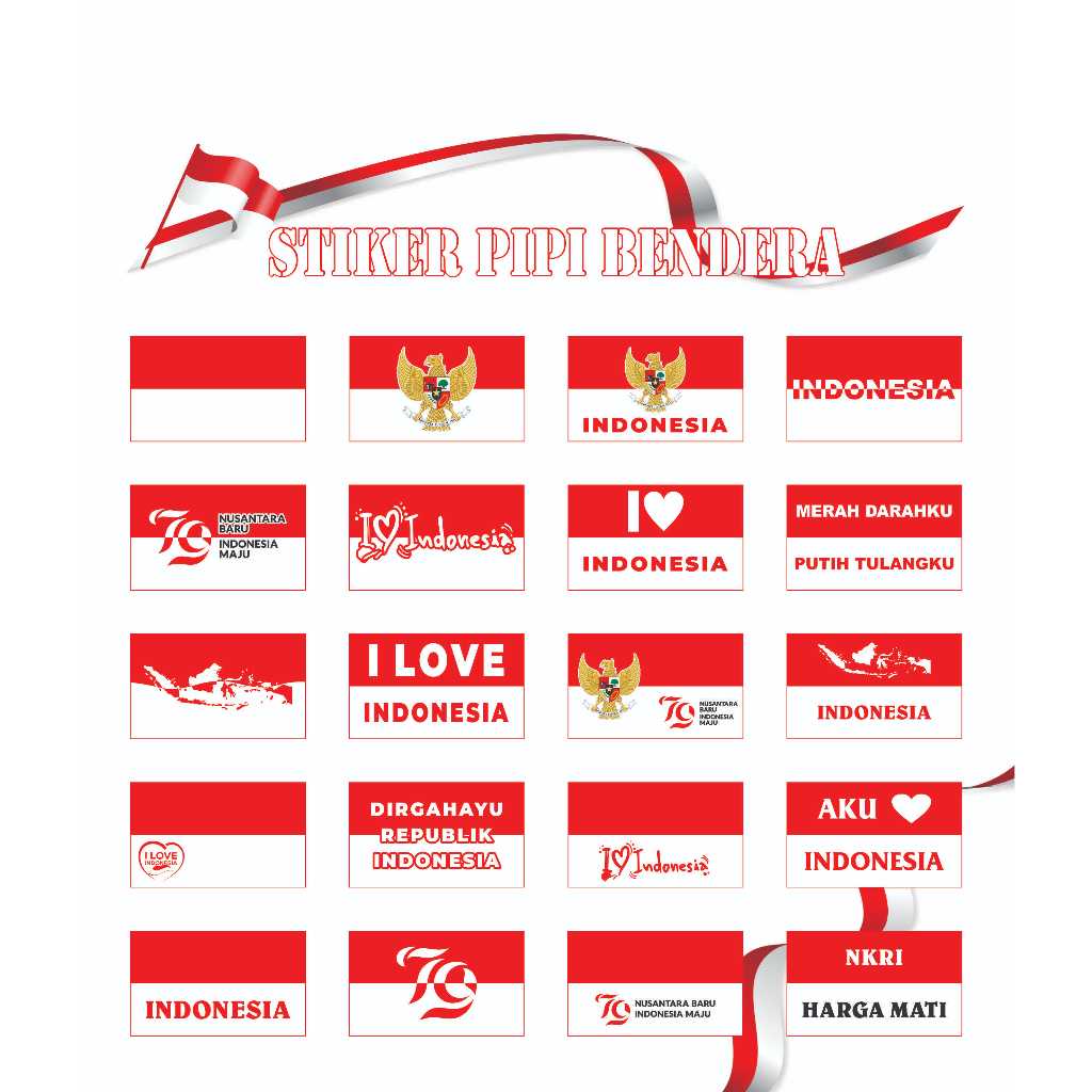 

Stiker pipi bendera merah putih