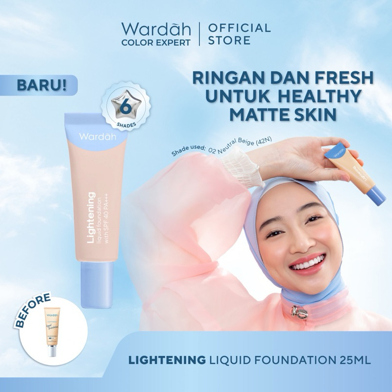 WARDAH LIGHTENING LIQUID FOUNDATION SACHET - 6ML - MINI SACHET