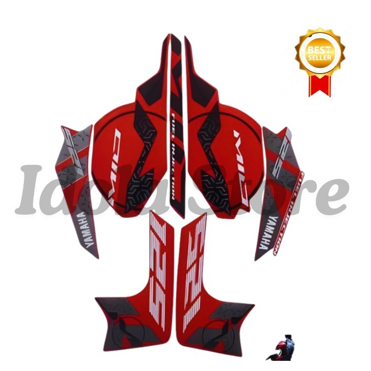 Stiker Striping Yamaha Mio M3 2015 Merah Hitam List Stiker Standar Mio M3 2015 Mio M3 2015