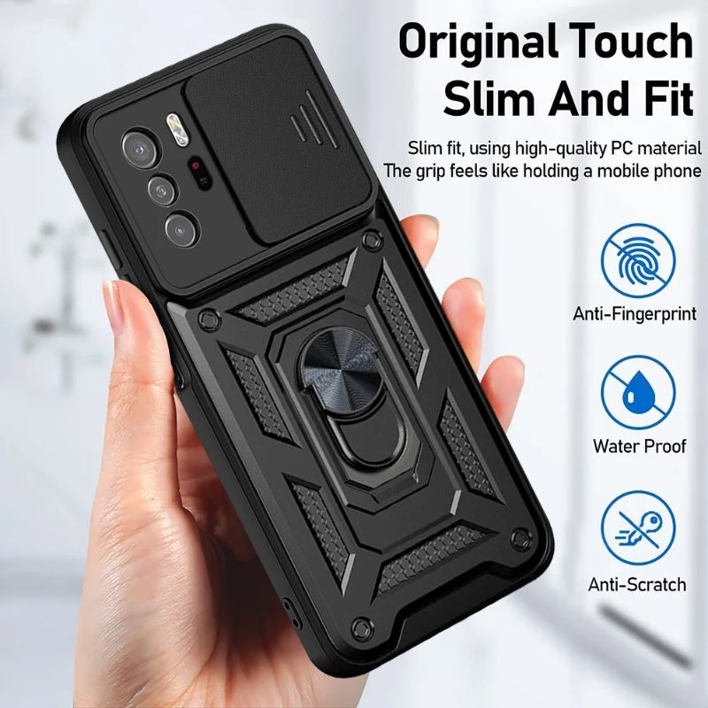 CASE ARMOR TRANSFORMER XIAOMI POCO X3 GT CASING AMROR SLID+RING PROTECTOR KAMERA  ROBOT HARDCASE