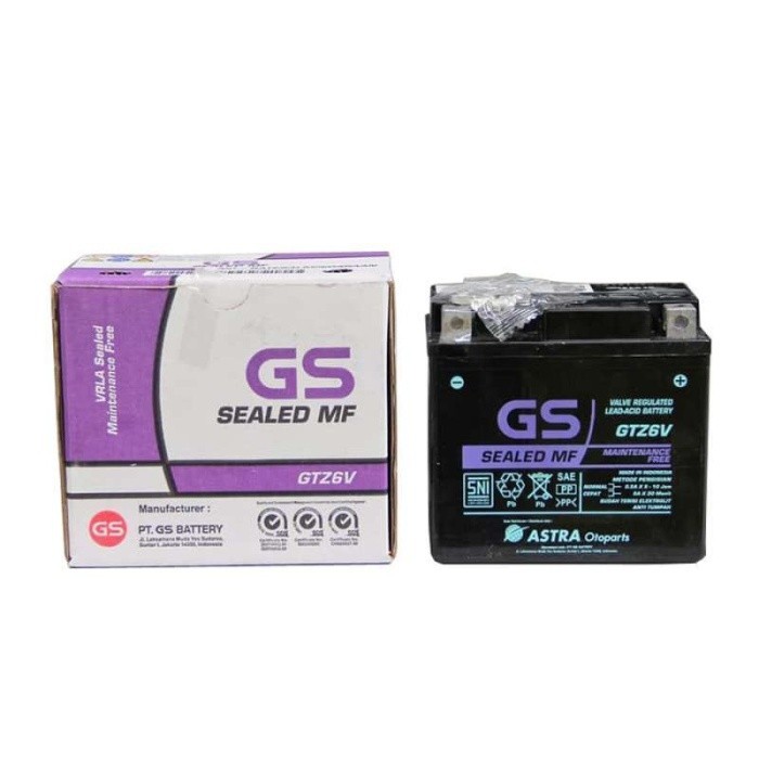 AKI ACCU GS ASTRA ORIGINAL VARIO 125 150 SATRIA FU SONIC CB150R (GTZ6V)