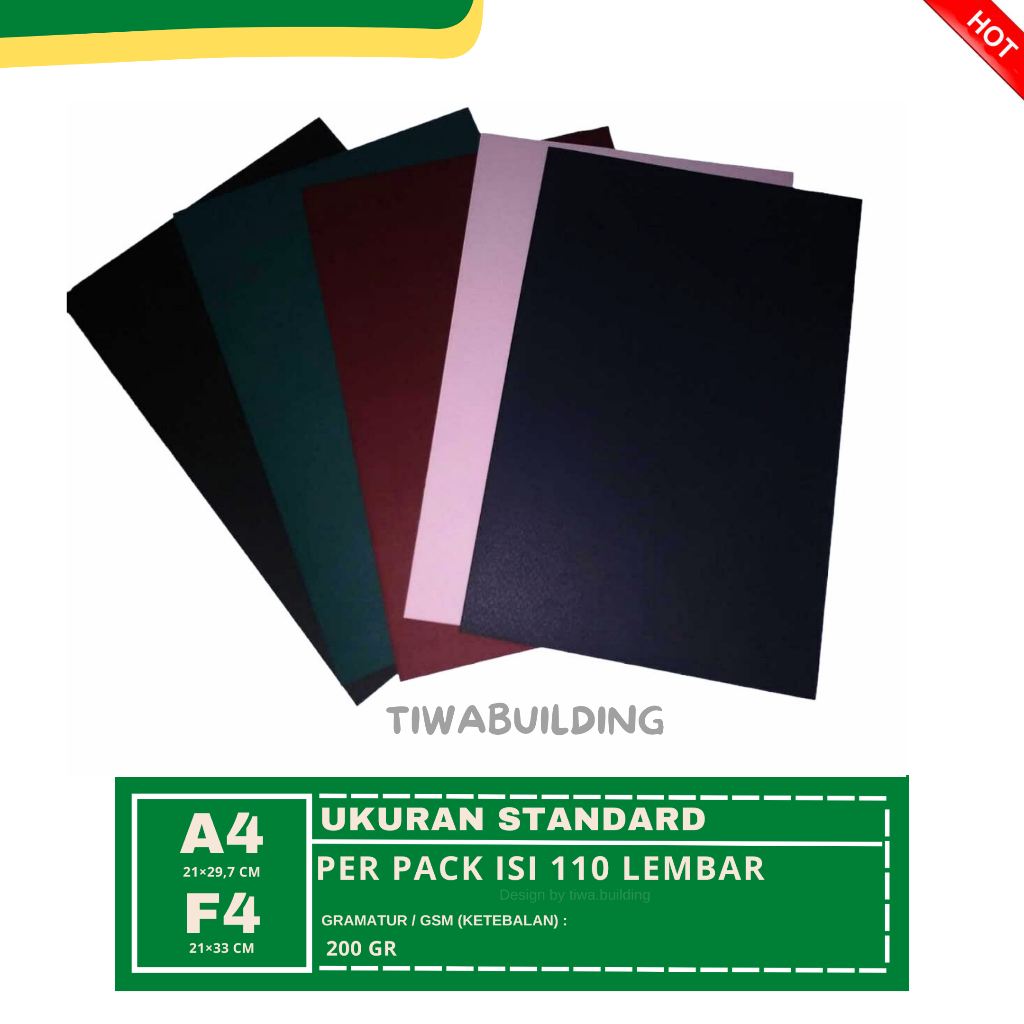 

KERTAS SEMBOJA/FANCY PAPER A4 & F4 PERPACK ISI 110 LEMBAR