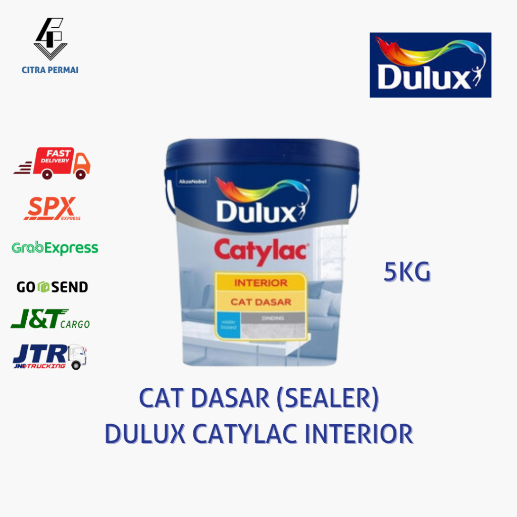 DULUX CATYLAC CAT DASAR SEALER INTERIOR (5KG), ALKALI CAT DASAR DULUX CATYLAC INTERIOR