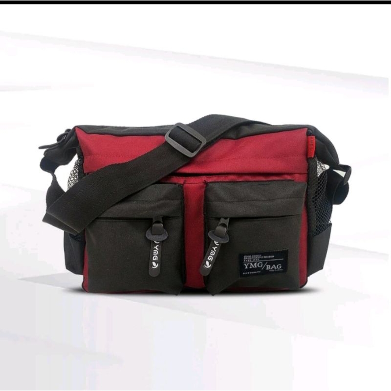 Tas slempang pria ZAFRAN kantong dua depan multi fungsi//Tas kerja pria Mukti fungsi//Tas pria promo