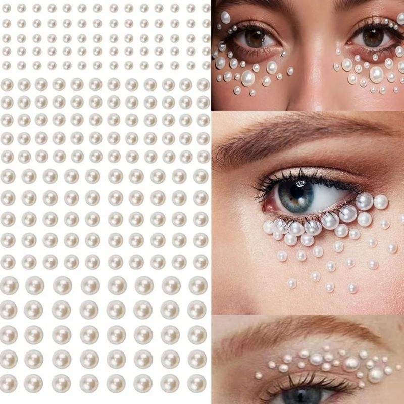

[READY COD] S230 ECER & GROSIR Stiker Mutiara Warna Putih, Pink, Biru, Warna-Warni Self Adhesive Langsung Tempel Ukuran 4/6/8MM