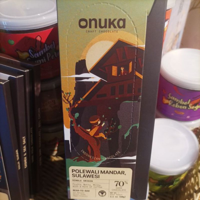 

Onuka chocolate Polewali mandar 70% Dark Chocolate