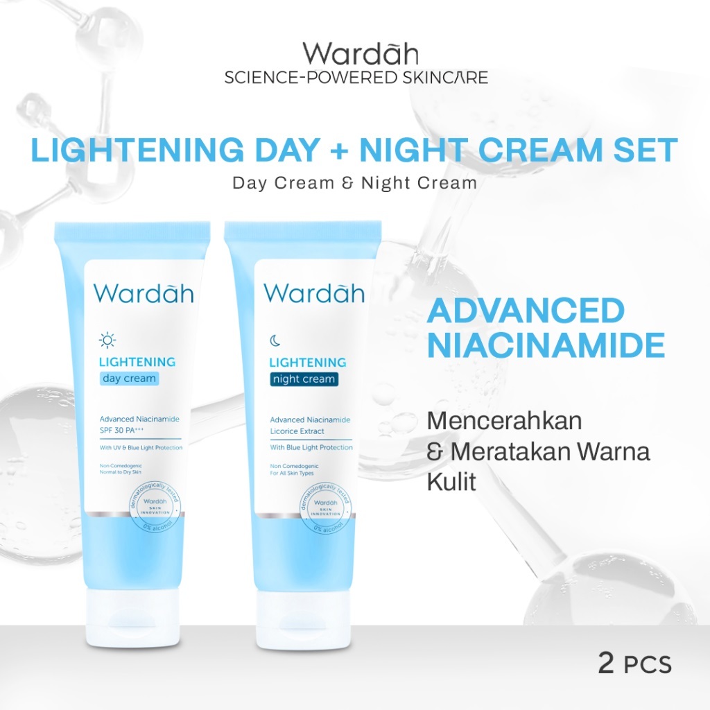 Wardah Lightening Day Cream Dan Night Cream 20ml