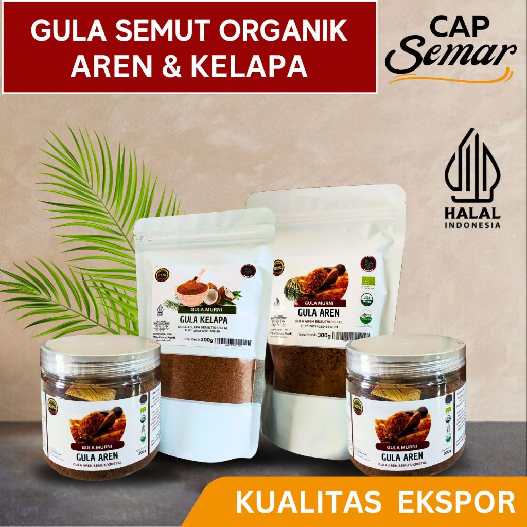 

Gula Sehat Gula Murni ASLI Semut Bubuk Aren & Kelapa - Kualitas Ekspor - Kemasan Ekonomis 300 Gram