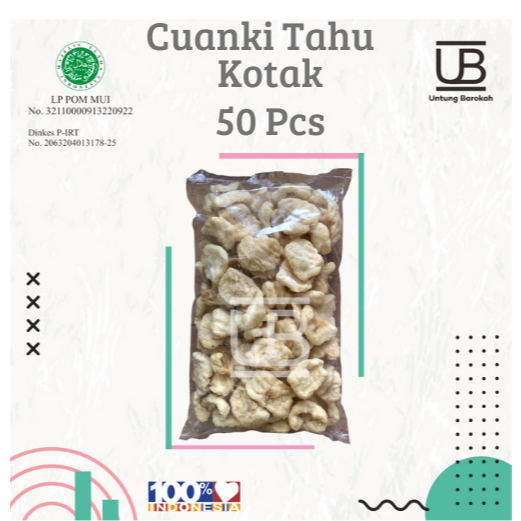 

CUANKI TAHU KOTAK / TAHU KOTAK / TOPING SEBLAK / TOPING BASO ACI 50 Pcs