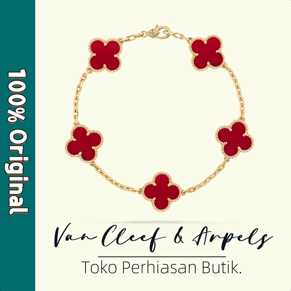 100% ori/Box + CertificateVCA Van Cleef & Arpels Gelang emas 18K/gelang vancleef emas asli